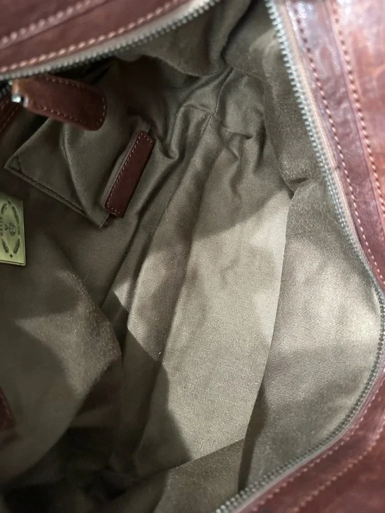 Bally Mopeeh Quilted Leather Shoulder Bag Brown Chain Medallion Y2K Italy - Picture 11 of 14